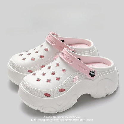 Chunky Platform Clogs Sandals Women 2025 Summer Soft Thick Bottom Beach Garden Shoes Woman Slide Non Slip Eva Wedge Slippers
