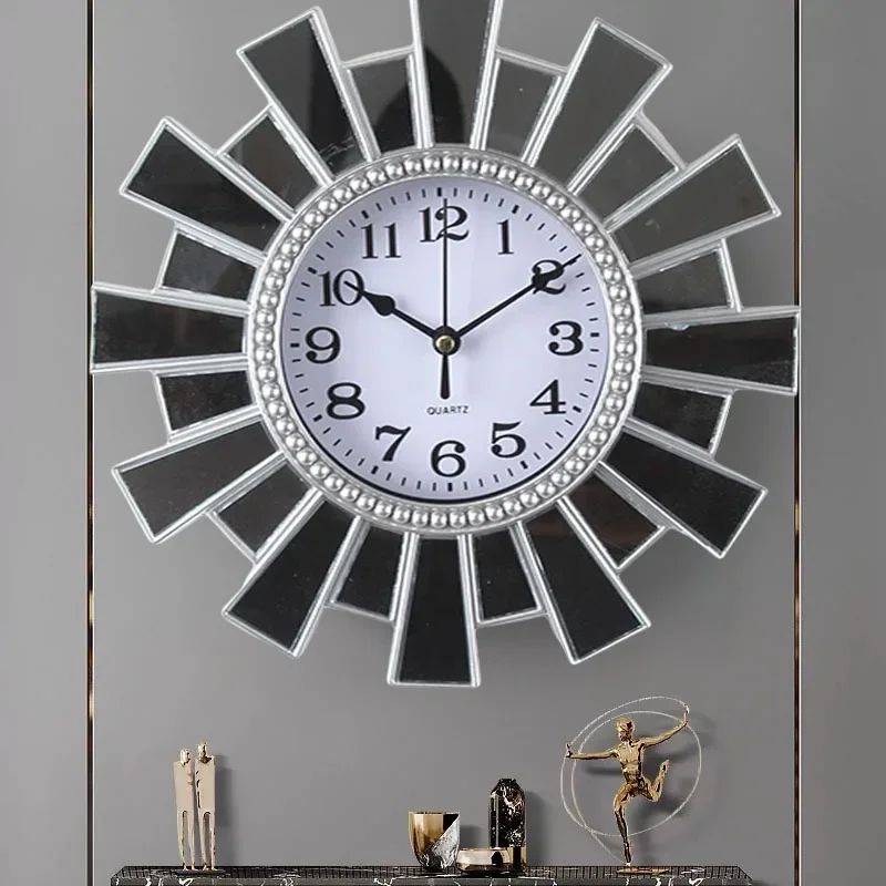 Retro home wall decoration clock font clear wall clock travel time accurate border three-dimensional hanging quartz clock