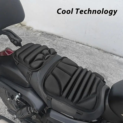 Kit 2 Almofadas de Selim para Moto 3D em Gel Confortável, Capa de Banco Respirável com Absorção de Choque Universal para Moto de Montanha Avançada