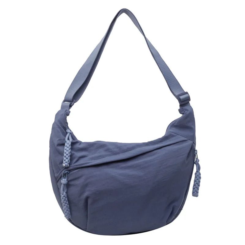 Durable Nylon Fabric Shoulder Bag High Capacity Women's Crossbody Messenger Bag Stylish Leisure Hobo Handbag for Everyday Use