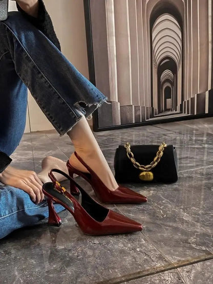Sharp Pointed Niche Women Shoe 2025 Fashion New Women High Heel Versatile Simple Single Shoes Trendy Temperament Women's Sandals