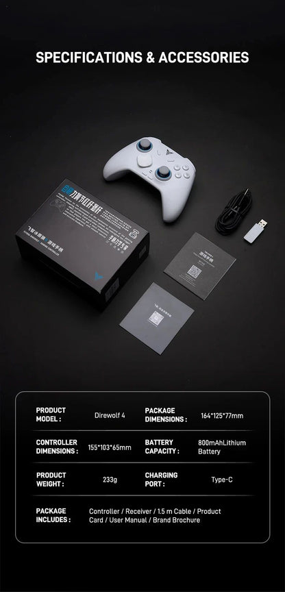 Direwolf 4 Series Arknights:Endfield Gamepad Perlica Joystick Force Adjustment Wireless Anime Game Controller for PC Switch