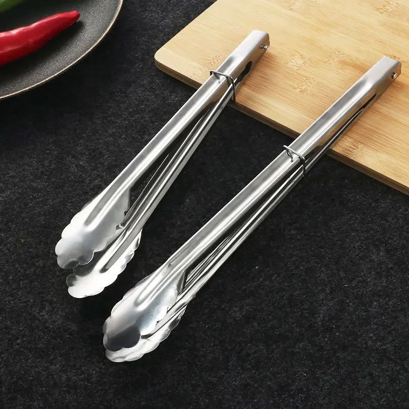 Pinça de Aço Inoxidável para Cozinha Utensílios Domésticos Utensílios de Cozinha Churrasco Acessórios de Grelhador Pão para Buffet