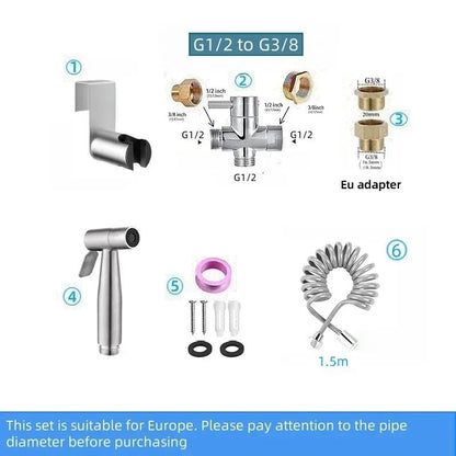 Handheld Bidet Toilet Sprayer Jet Kit Stainless Steel Shattaf Sprayer Kit Bathroom Personal Hygiene