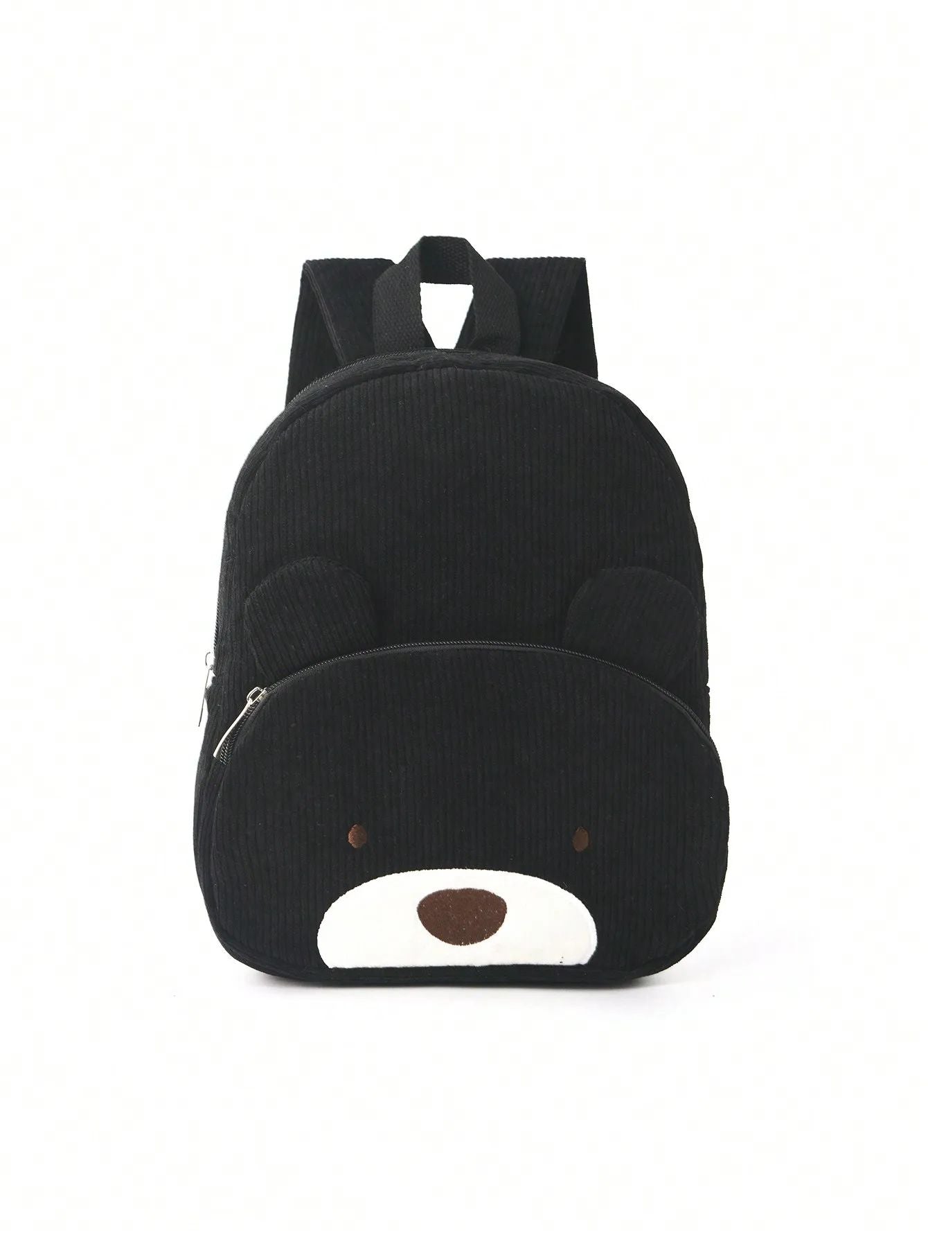 Cute Cartoon Bear Embroidered Corduroy Children's Backpack Suitable for Boys and Girls Kindergarten Elementary School Gifts