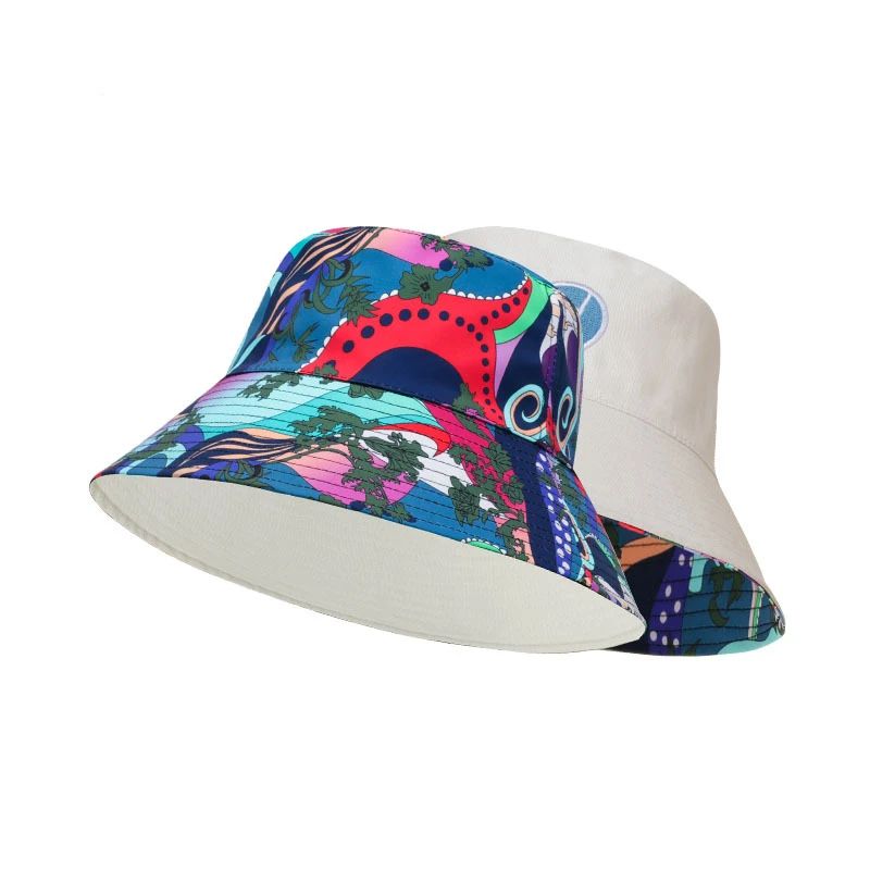 XL 60-63cm Big Head Reversible Bucket Hat Sun Protection Panama for Men Women Fisherman Cap Large Size for Travel Go Shopping