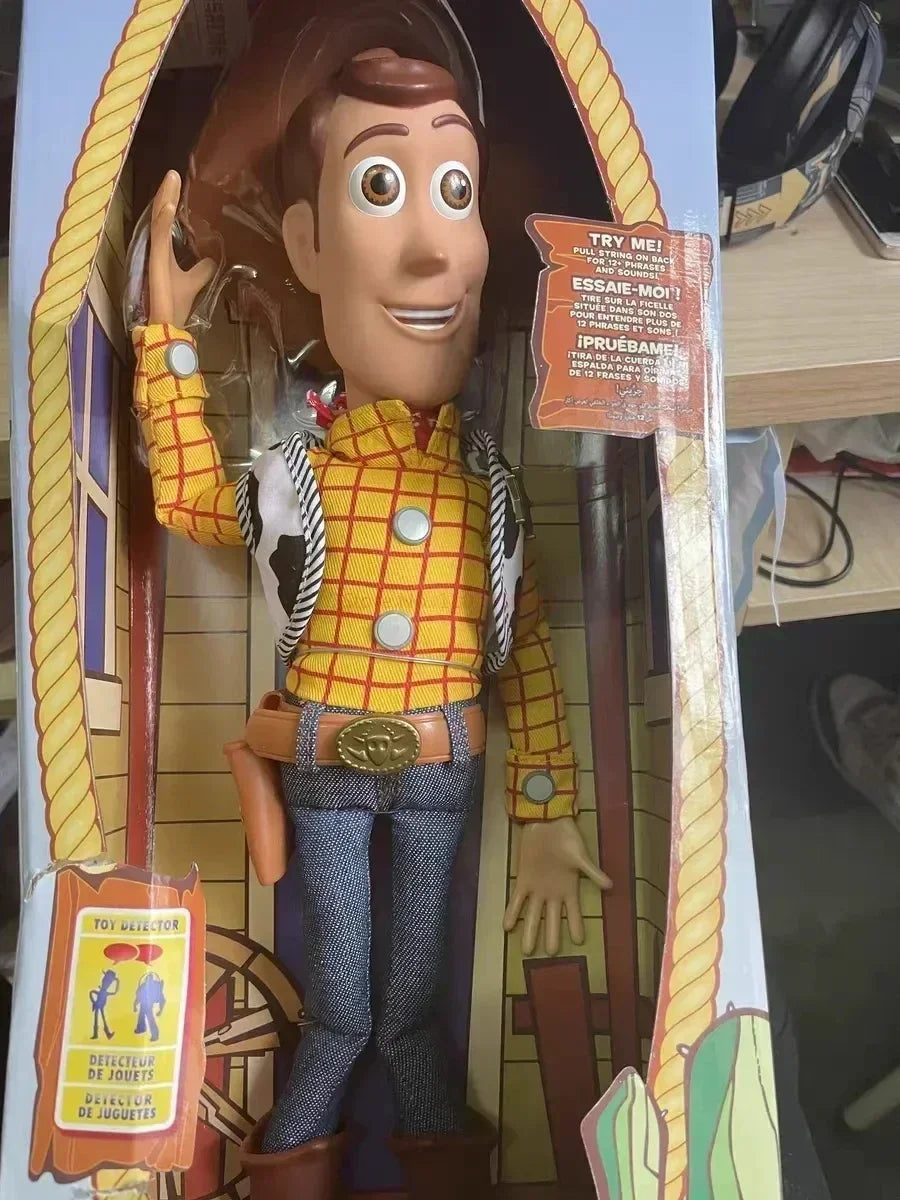 40cm Anime Disney Toy Story 4 Figures Talking Woody Buzz Jessie Rex Action Figurines Decor Model Collection Xmas Gifts