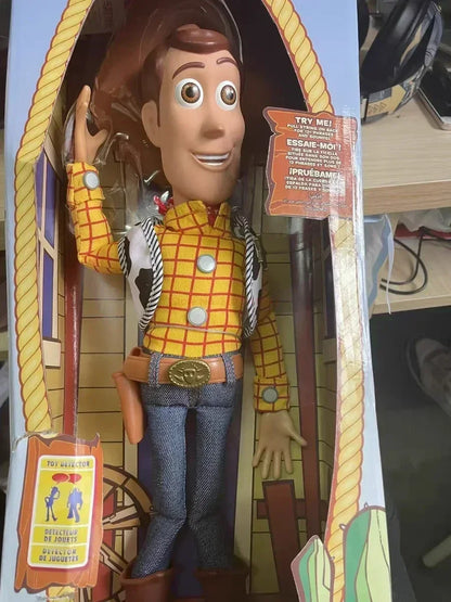40cm Anime Disney Toy Story 4 Figures Talking Woody Buzz Jessie Rex Action Figurines Decor Model Collection Xmas Gifts