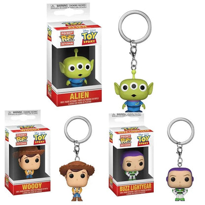 Funko POP Toy Story 4 Garfinho Slinky Woody Buzz Lightyear Alien Chaveiro Coleção de Bonecos de Ação Brinquedos de Modelo para Presente Infantil