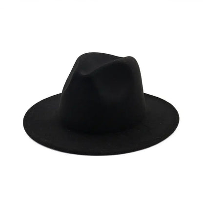 Chapéu Fedora de Feltro de Lã Novo para Mulheres e Homens, Elegante para Outono Inverno, Chapéus de Inverno para Senhoras e Cavalheiros, Casamento, Igreja, Jazz, 55-60CM Gorros
