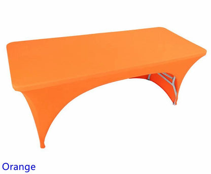 Wedding Spandex Table Cloth Cover Rectangular One Side Open Hotel Banquet Birthday Party Show Decoration Nice Look Design