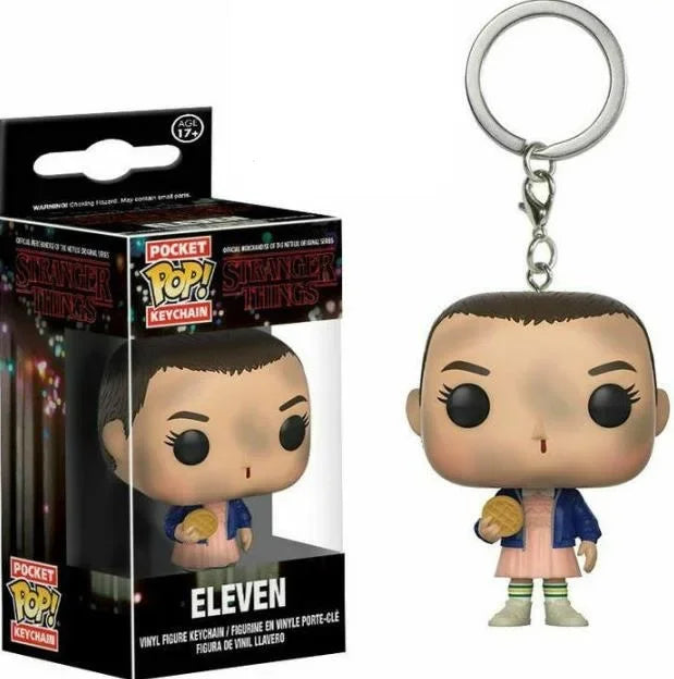Funko Pop Chaveiro de Bolso Stranger Things Eleven Robin Barb Steve Dustin Chaveiro Brinquedo Modelo Presente para Adultos e Crianças