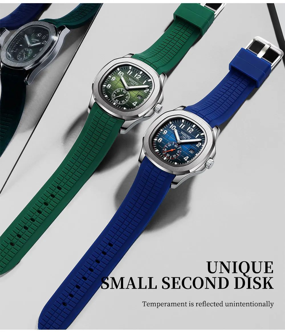 NIBOSI Sport Men Watch Top Brand Luxury AQUANAUT Quartz Watches for Men Waterproof Luminous Auto Date Male Watch Reloj Hombre