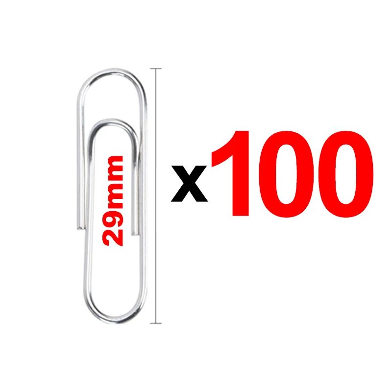 Silver Paper Clips Office Supplies Paperclips Large File Bookmark Stainless Steel Paper Clip Organizer School Office Stationery