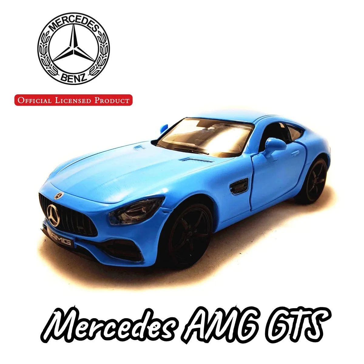 1:36 Escala Mercedes-Benz AMG GTS Modelo de Carro Réplica Veículo Diecast Miniatura Decoração de Interiores para Casa Escritório Presente de Natal Brinquedo para Crianças Meninos