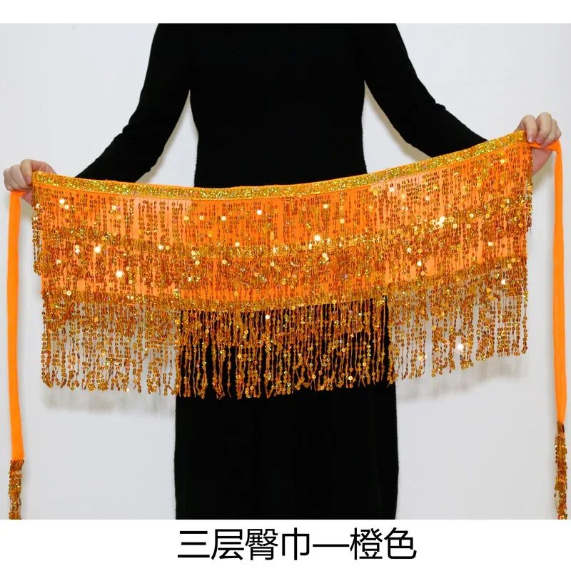 Sexy Sequins Tassel Dancewear Mini Skirt Women Clothes Jupe Femme Belly Dance Skirts Ladies Faldas Performance Stage Bottom Saia