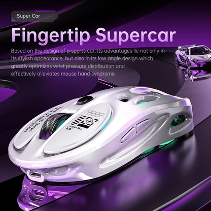 M235 Pro Lightweight Wireless Laptop Mouse BT/2.4G/Wired RGB 1000Hz Polling Rate Programmable Designed for Comfortable Office