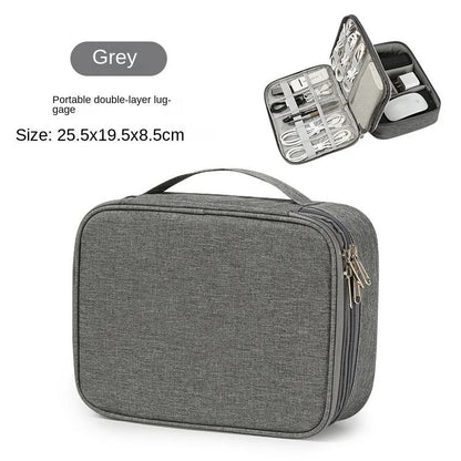 Portable USB Data Line Charger Storage Bag Travel Cable Organizer Waterproof Cable Storage Bag Digital Electronic Organizer