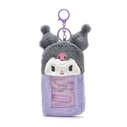Hello Kitty Plush Card Case Keychain Kuromi Melody Card holder Kawaii Photo Card Display Sleeves Cute Bag Gifts