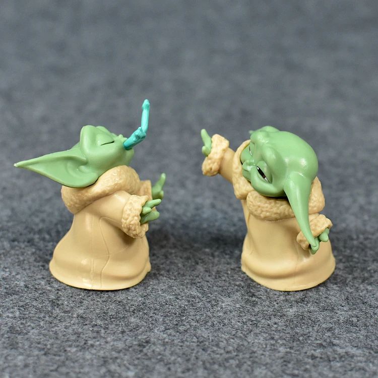 New 5pcs/set Baby Yoda Grogu Mandalorian Action Figure Toys 4-7cm Yoda Baby Action Toys Star Wars Figuras Hot Xmas Gifts