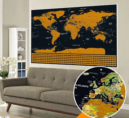 International Erase Scratch Maps - Explore Adventure Maps 58X83 CM - Deluxe Scratch Off Maps Travel Poster Room Office Decor