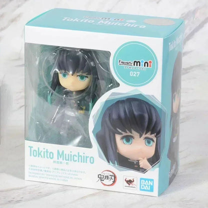 Em estoque Bandai Figuarts 100% original mini Demon Slayer Shinobu Kocho & Kamado Tanjirou Uzui Tengen Nezuko Anime Figure Toys WY