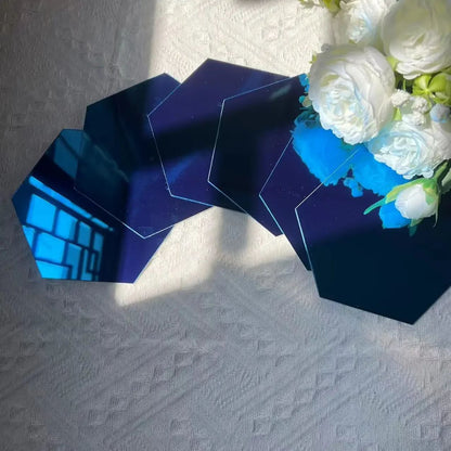 3/6/12pcs 3D Hexagon Mirror Wall Sticker DIY TV Background Living Room Stickers Wall Decor Bedroom Bathroom Home Decoration