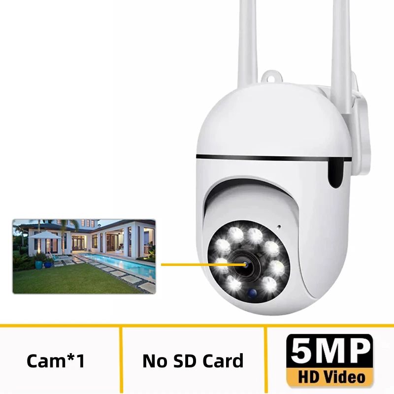 8MP WIFI Surveillance Camera Dual Lens Dual Screen IP Cameras Wireless Auto Tracking Color Night Vision 8X Digital Zoom CCTV Cam