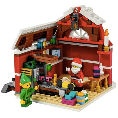 LEGO Oficina do Papai Noel Edição Limitada Minifiguras de Elfos Brinquedo Montável Um Transportador de Brinquedos Móvel Presente de Natal Ano Novo 40565