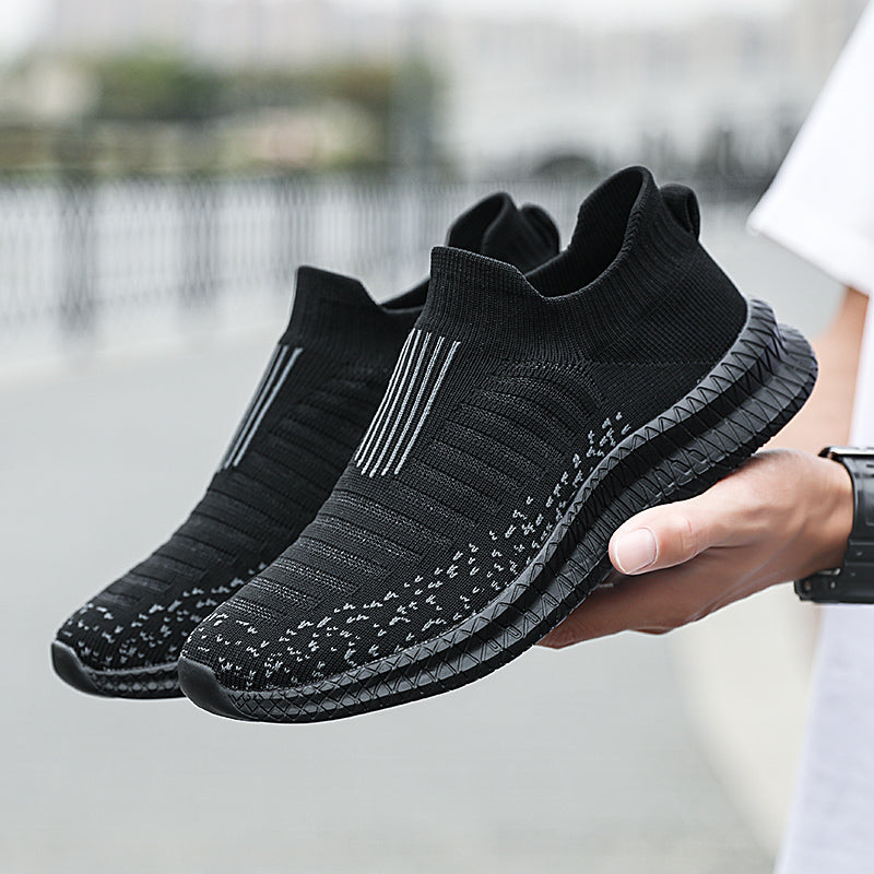 Sapatos Masculinos Casuais Respiráveis Leves para Exterior Tênis Masculinos Antiderrapantes Sapatilhas Slip-on Vulcanizados 2023