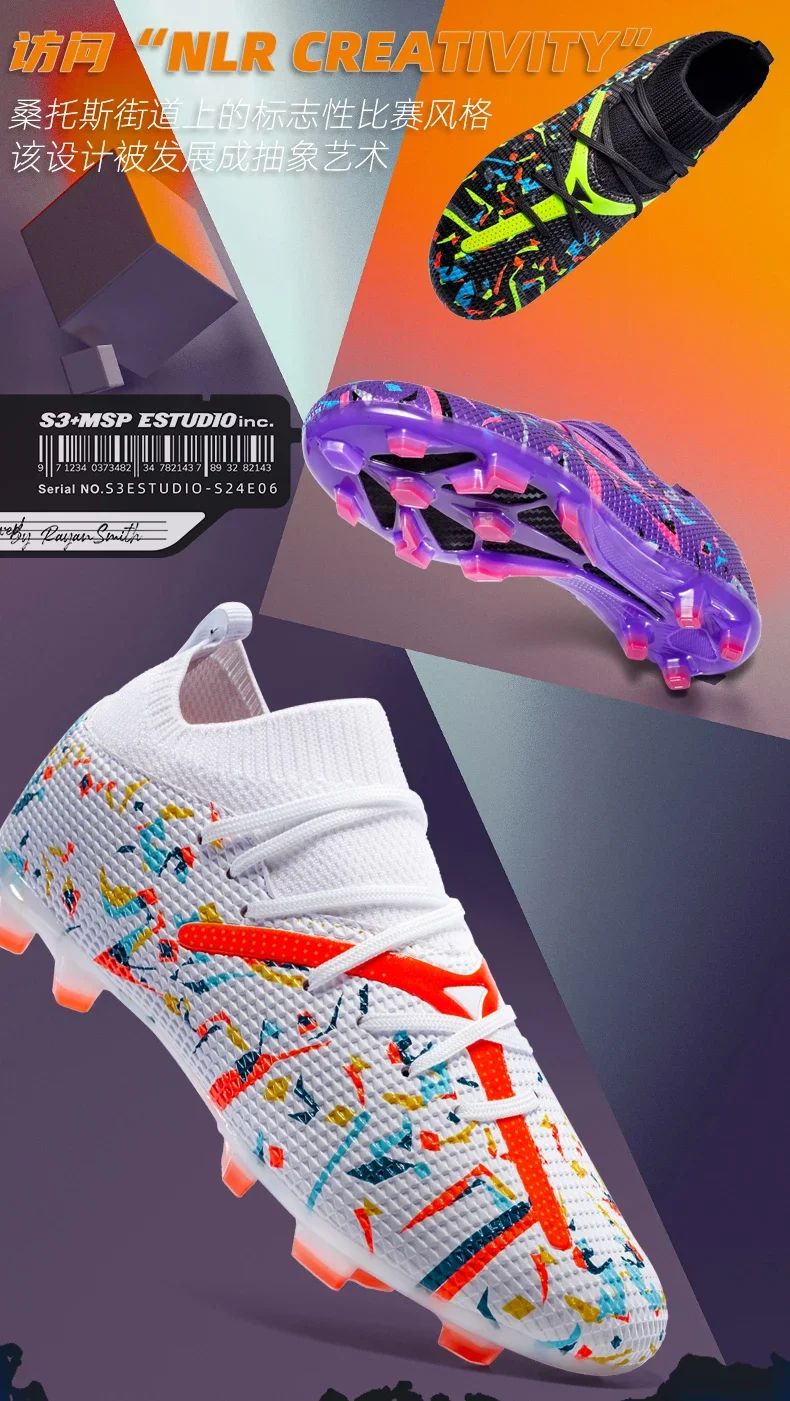 New Men TF/FG Soccer Shoes Society Original Grass Training Professional Cleats Football Boot Low Cut Top Quality Sneakers Casual