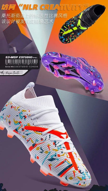 New Men TF/FG Soccer Shoes Society Original Grass Training Professional Cleats Football Boot Low Cut Top Quality Sneakers Casual