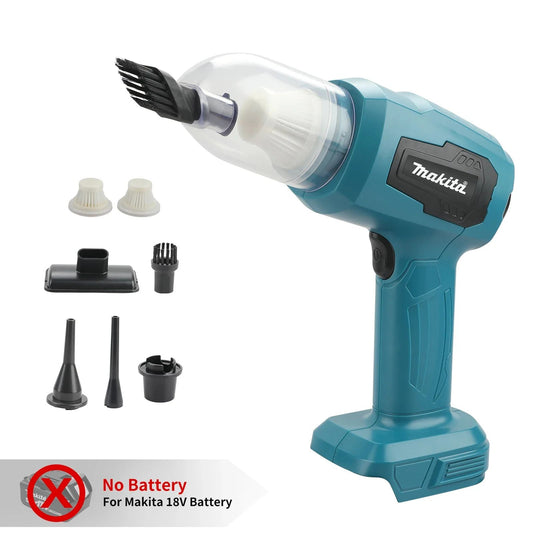 Makita Wireless - Charged Car Vacuum: Strong Suction for Cars & Households, Handheld Dual - Function (Blow/Suck) for 18V Battery