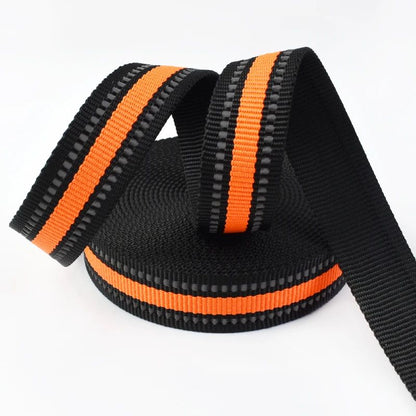 15/20/25mm Reflective Ribbon Tape 5/10M Nylon Webbing Bag Shoulder Strap To The Meter Dog Collar Polyester Binding Belt Supplies