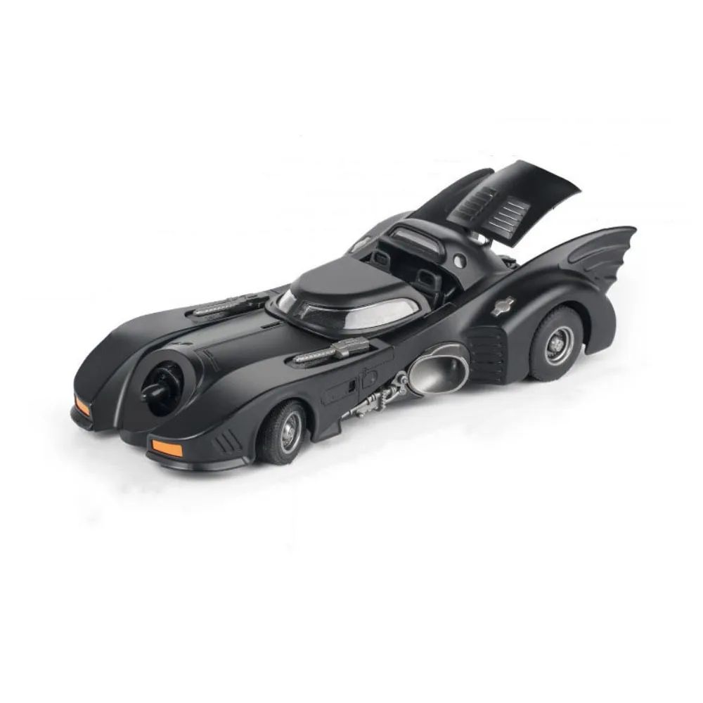 1:24 Scale 1989 Batmobile Sports Car Alloy Miniature Model Metal Diecast Vehicle Sound Light Plaything Decoration Gifts for Kids