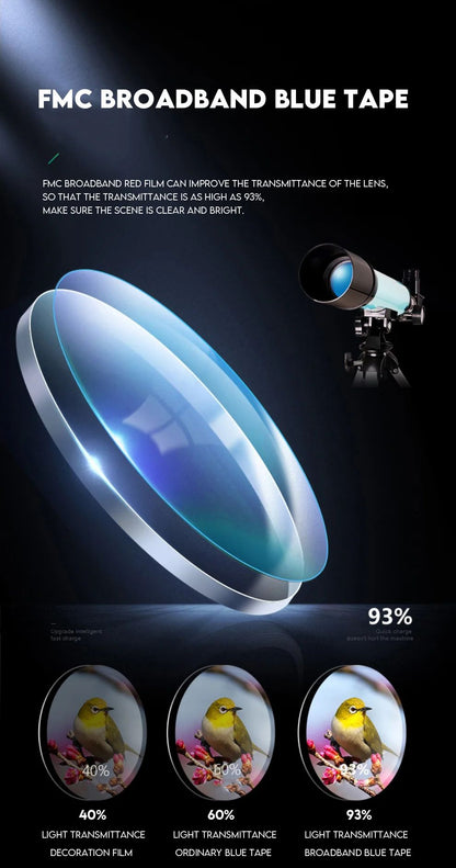 Telescópio Profissional Astronômico HD com Zoom 90X Poderoso Monocular de Longo Alcance Binóculos Espacial Portátil para Lua Presentes para Crianças