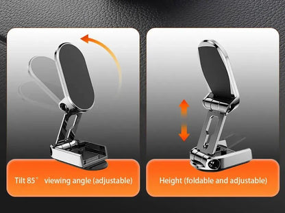 Car Mobile Phone Holder Folding Magnet Cell Phone Stand in Car GPS Support For iPhone Xiaomi 360° Rotatable Mount