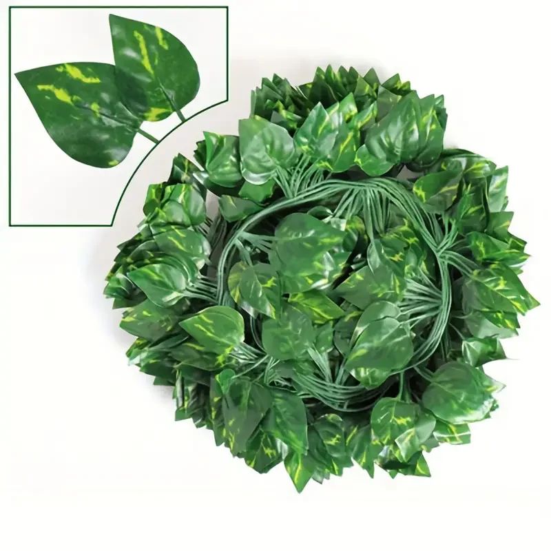 Artificial Green Ivy Leaf Rattan Creeper Leaves Vine Hanging Garland DIY Fake Fl