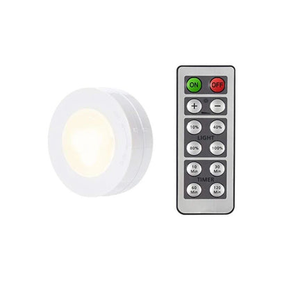 Luzes de LED Sem Fio com Controle Remoto Dimerizável a Pilha para Cozinha, Armário e Guarda-Roupa