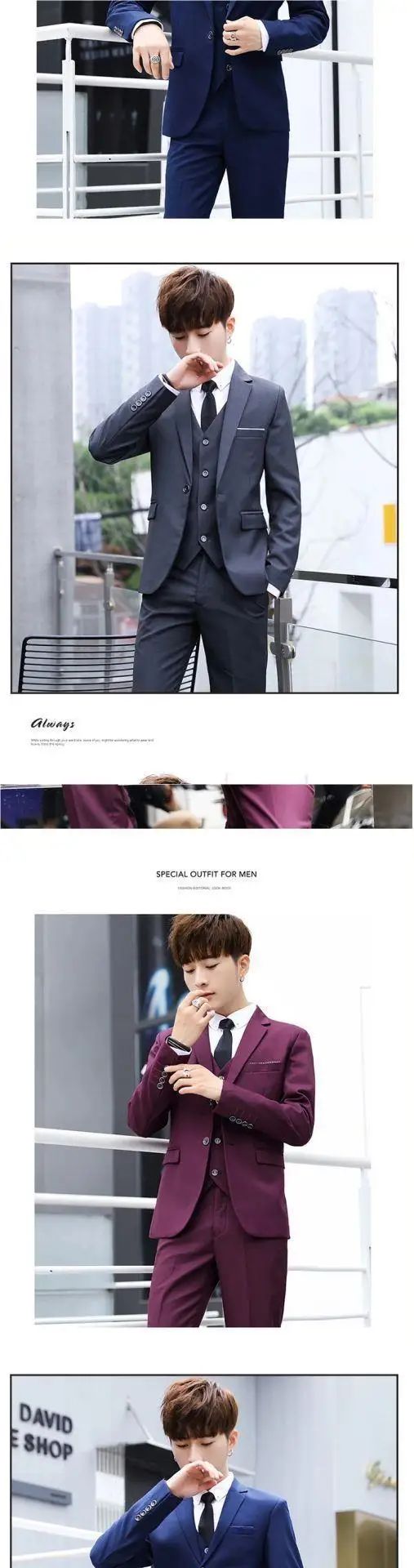 Men's Casual Wedding Suit Set New Groom Best Man Wedding Ceremony New Chinese Style Small Tailored Jacket Outfit