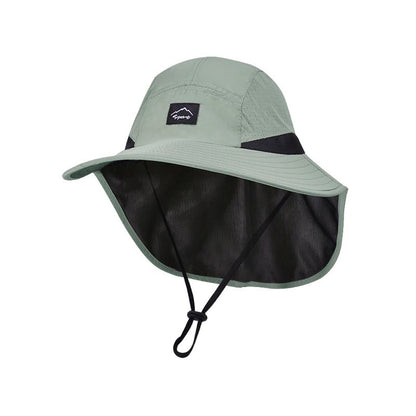 Summer MEN Shawl Fisherman Hat Quick Drying Breathable Sunshade Hat Outdoor Sun Protection Fishing Hat