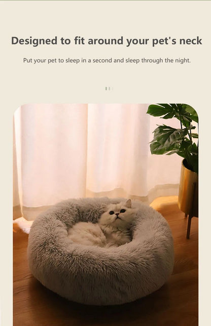 40-70cm Casa Ninho de Pelúcia Super Macio e Quente para Animais de Estimação Removível e Lavável Cama Redonda para Cães e Gatos Casa Quente de Inverno para Dormir