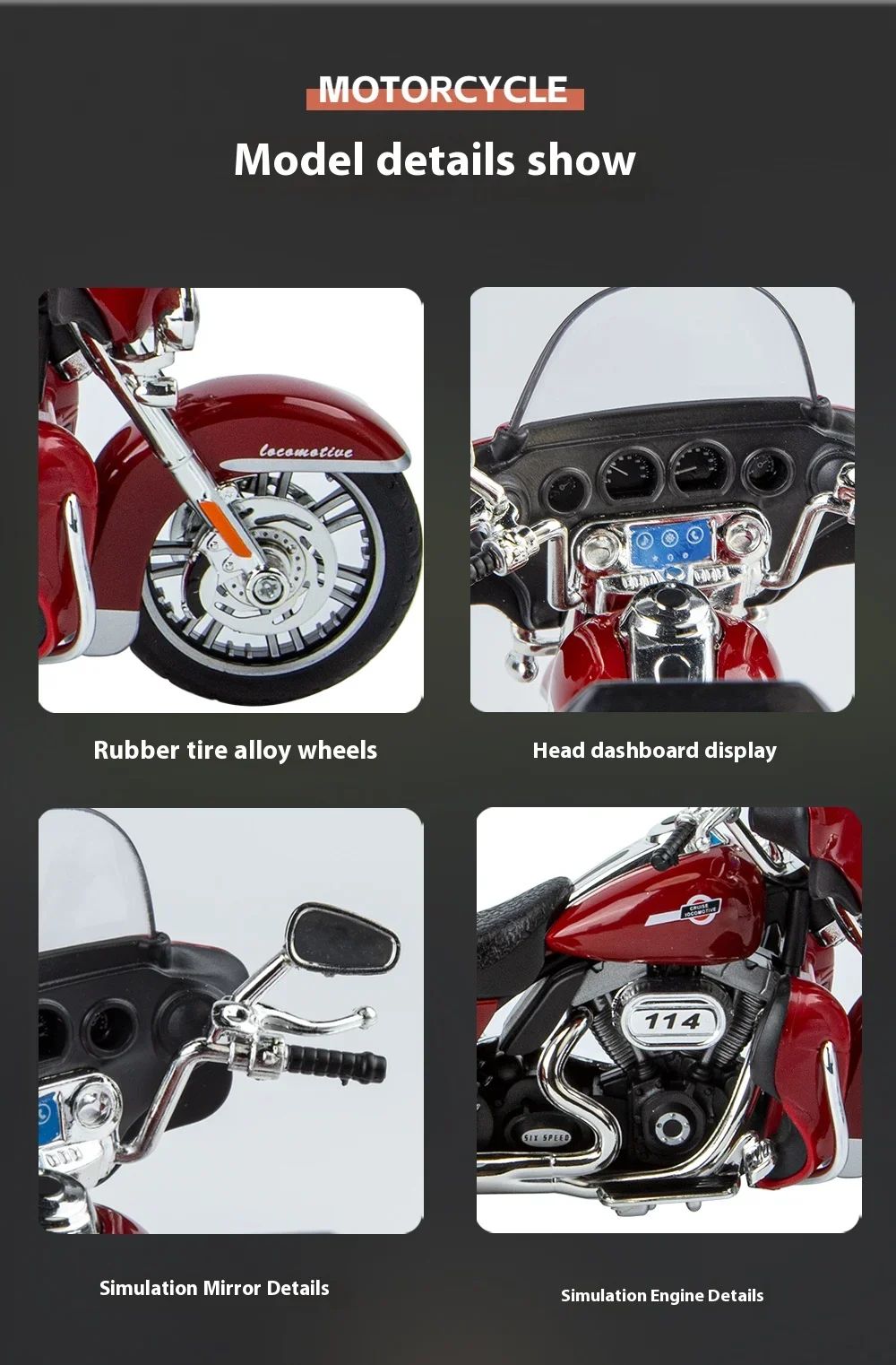 1:9 Harley D-vTRI GLIDE ULTRA Triciclo de Luxo em Liga Fundido Coleção Moto Brinquedo Luz e Som Decoração Presente