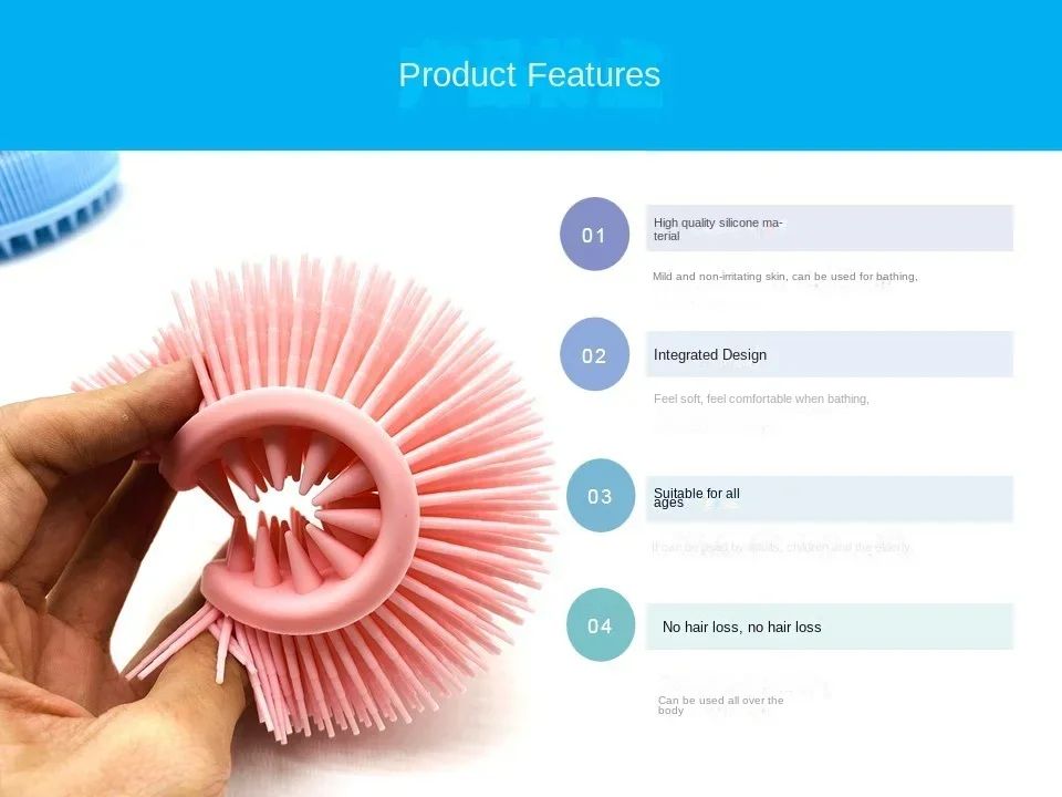 Silicone Body Brush Baby Shower Body Wash Sponge Dry Massage Bath Towel for BodyBas Body Wash Scrubber Brush Bath Back Scrubber