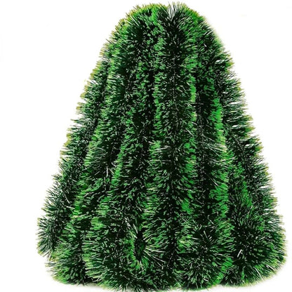 Christmas Tinsel Ribbons Green Cane Ribbon Garland Xmas Tree DIY Hanging Pendent Wreath Ornament Party Decoration Home Decor