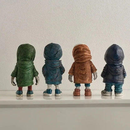 Cool Skeleton Dolls Figurines Skull Resin Statue  Halloween Party Decoration Home Accessories Living Room Bedroom Gift