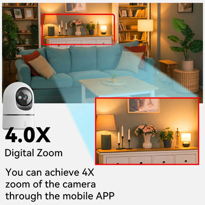 O-Kam Pro 5MP 2.4G/5G WiFi Indoor Baby Monitor Security Camera | One-Touch Call | Color Night Vision | Human Tracking | 355° PTZ