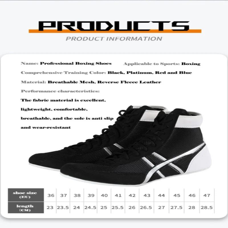 Weightlifting shoes boxing shoes breathable wear-resistant non-slip wrestling shoes fighting sports shoes gym training shoes