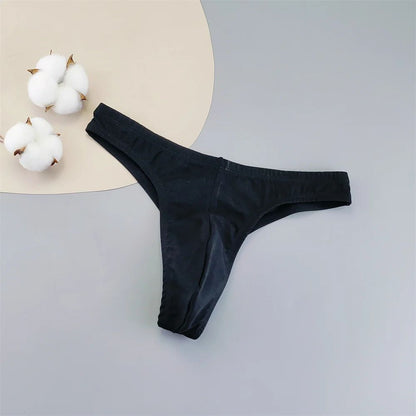 NEW 2025 Big Men Sexy Thongs Cotton Underwear Plus Size Male Convex Pouch G-string Briefs M/L/XL/XXL/XXXL