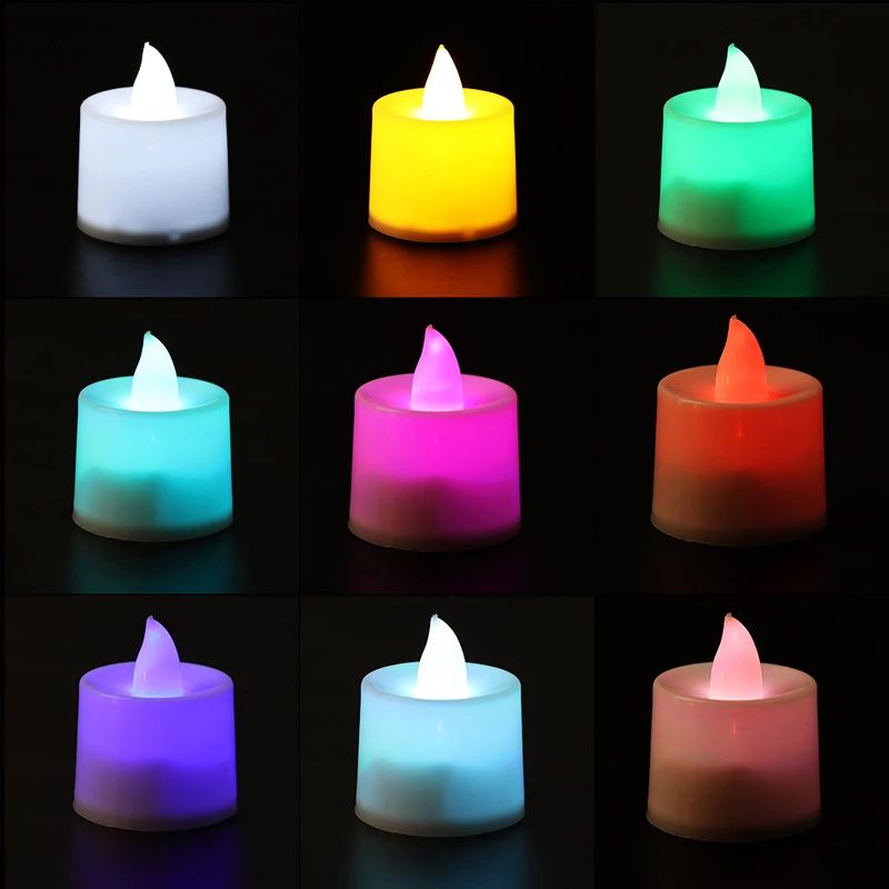 1/48PCS  LED Candle Battery-Power Tealight Flameless Fake Candle Light Christmas Wedding Birthday Wedding Romantic Decor Lamp